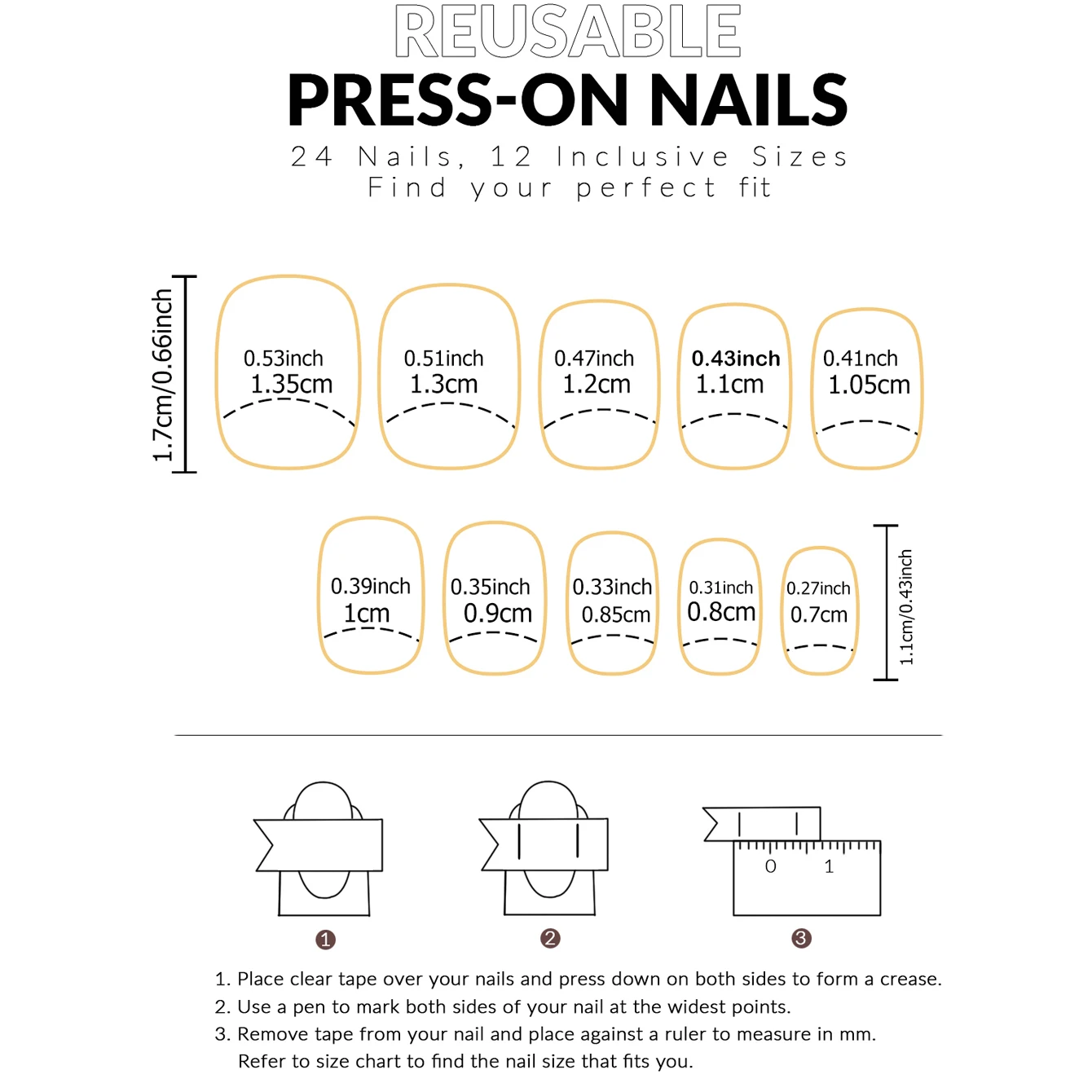 120PCS Short Square White French Simple Shiny False Nails Fashionable Wearable Nails Suitable for Daily Work, Study