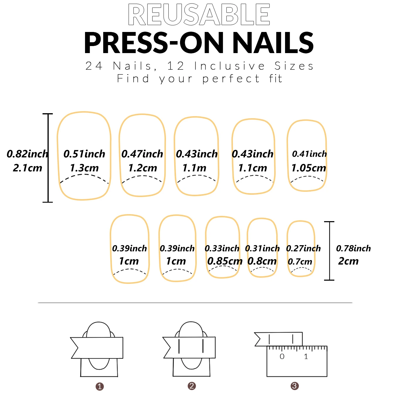 120PCS Short Square White French Simple Shiny False Nails Fashionable Wearable Nails Suitable for Daily Work, Study