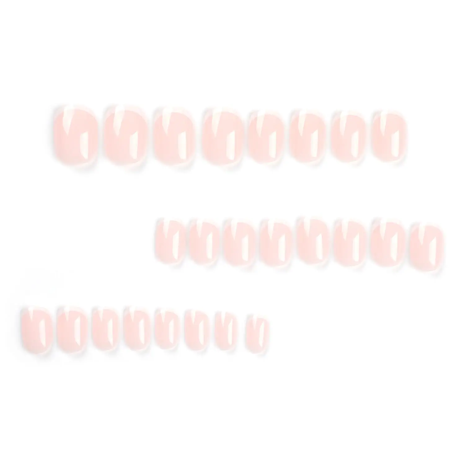 120PCS Short Square White French Simple Shiny False Nails Fashionable Wearable Nails Suitable for Daily Work, Study