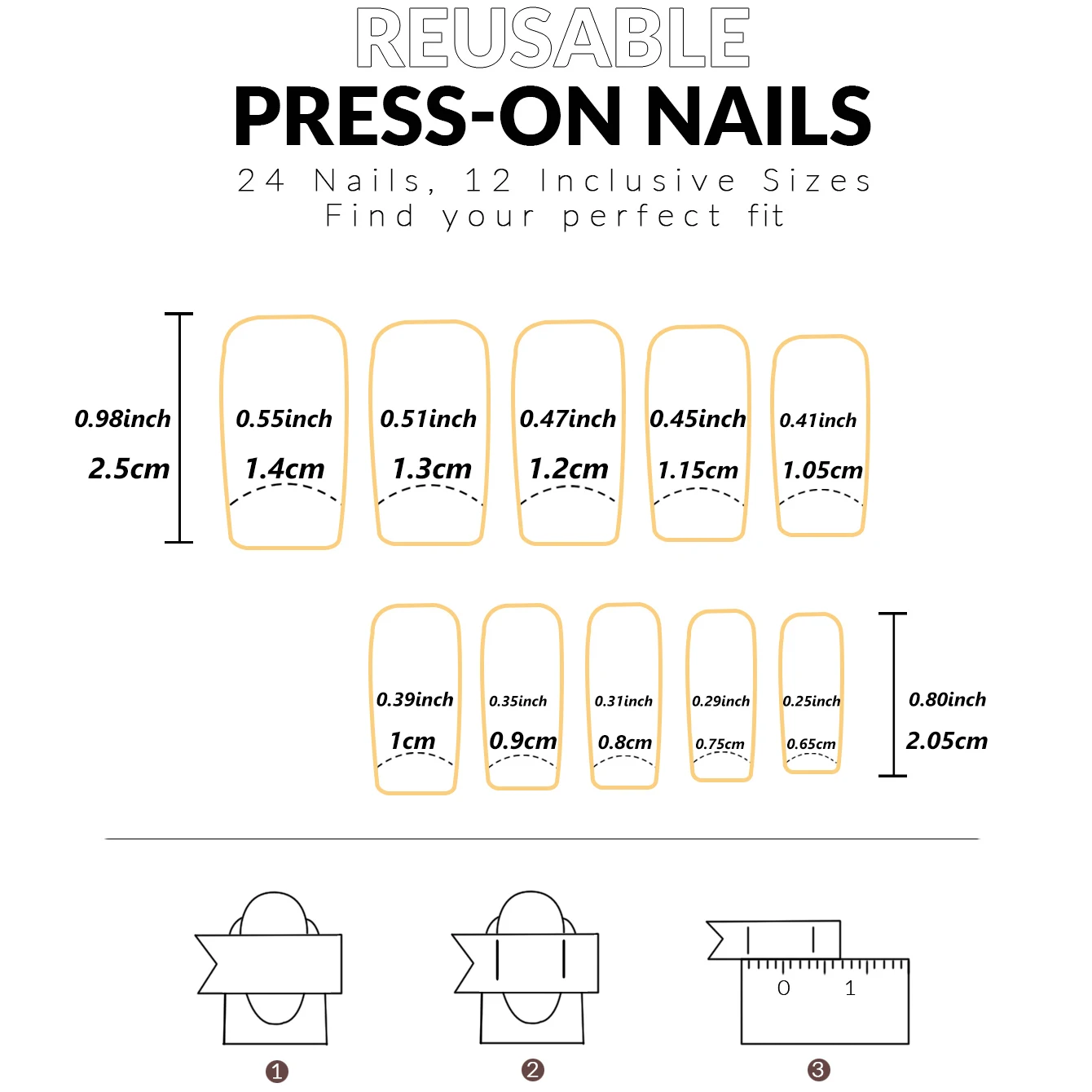 120PCS Short Square White French Simple Shiny False Nails Fashionable Wearable Nails Suitable for Daily Work, Study