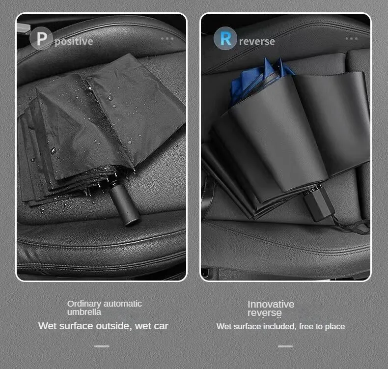 12 Ribs Extra Large Windproof Auto Open/Close Umbrella UV Sun Rain Dual Use Compact Portable Travel Fashionable Men Women