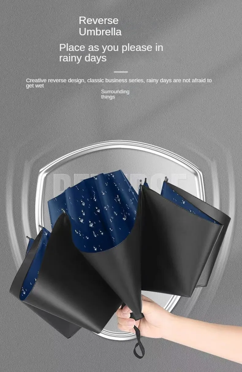12 Ribs Extra Large Windproof Auto Open/Close Umbrella UV Sun Rain Dual Use Compact Portable Travel Fashionable Men Women