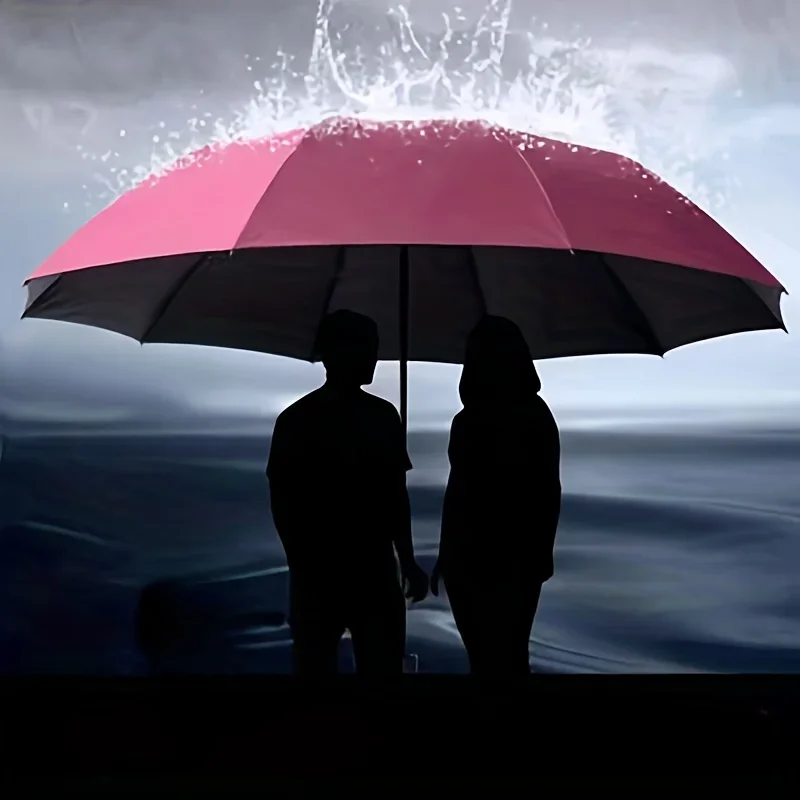 12 Ribs Extra Large Windproof Auto Open/Close Umbrella UV Sun Rain Dual Use Compact Portable Travel Fashionable Men Women