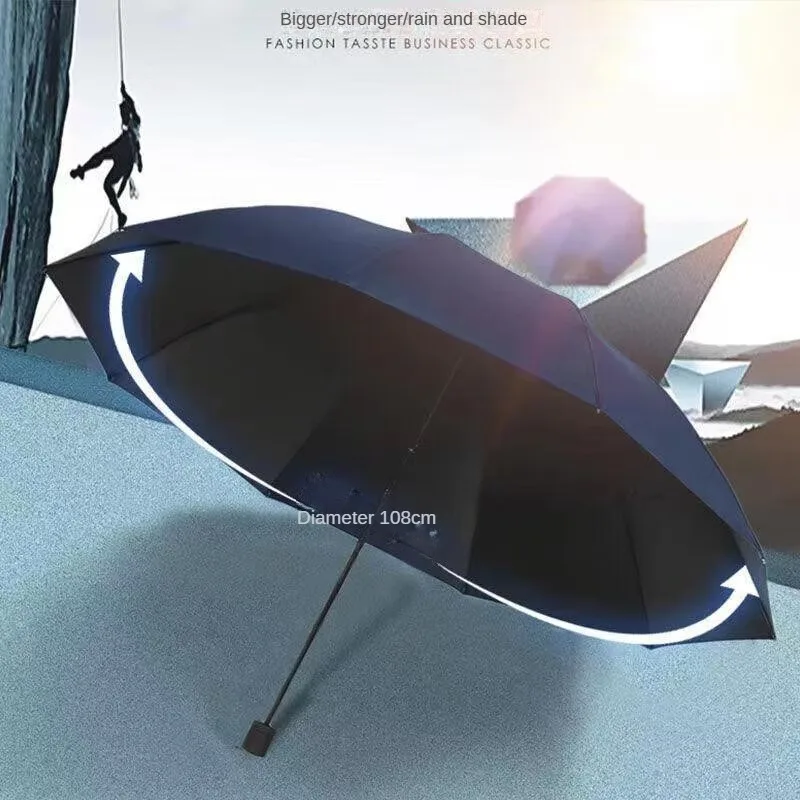 12 Ribs Extra Large Windproof Auto Open/Close Umbrella UV Sun Rain Dual Use Compact Portable Travel Fashionable Men Women