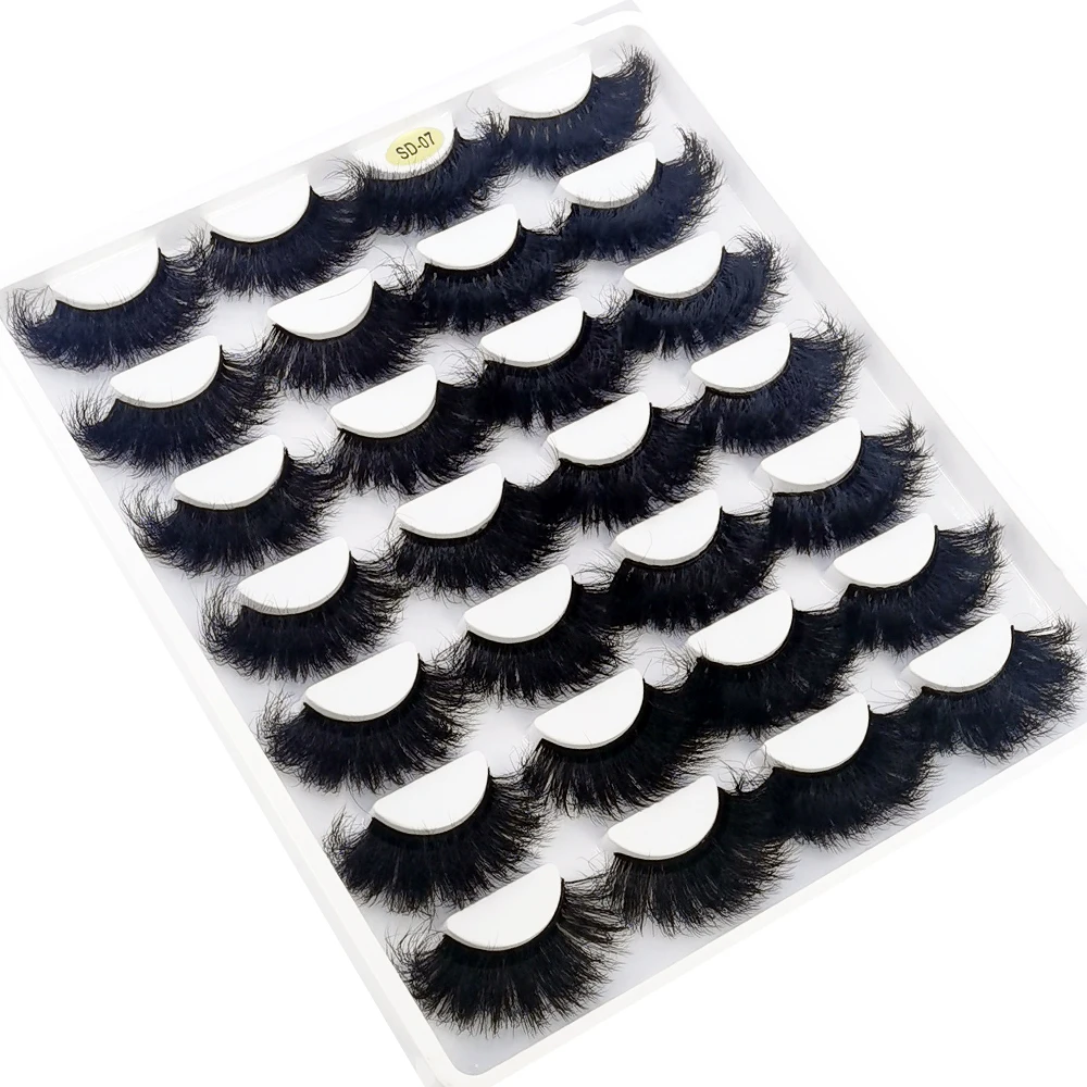 HBZGTLAD 14 Pairs Eyelashes 25mm Faux Mink Eyelashes Long Lasting Fluffy Mink Lashes Dramatic Volume Lashes Extension Thick Long