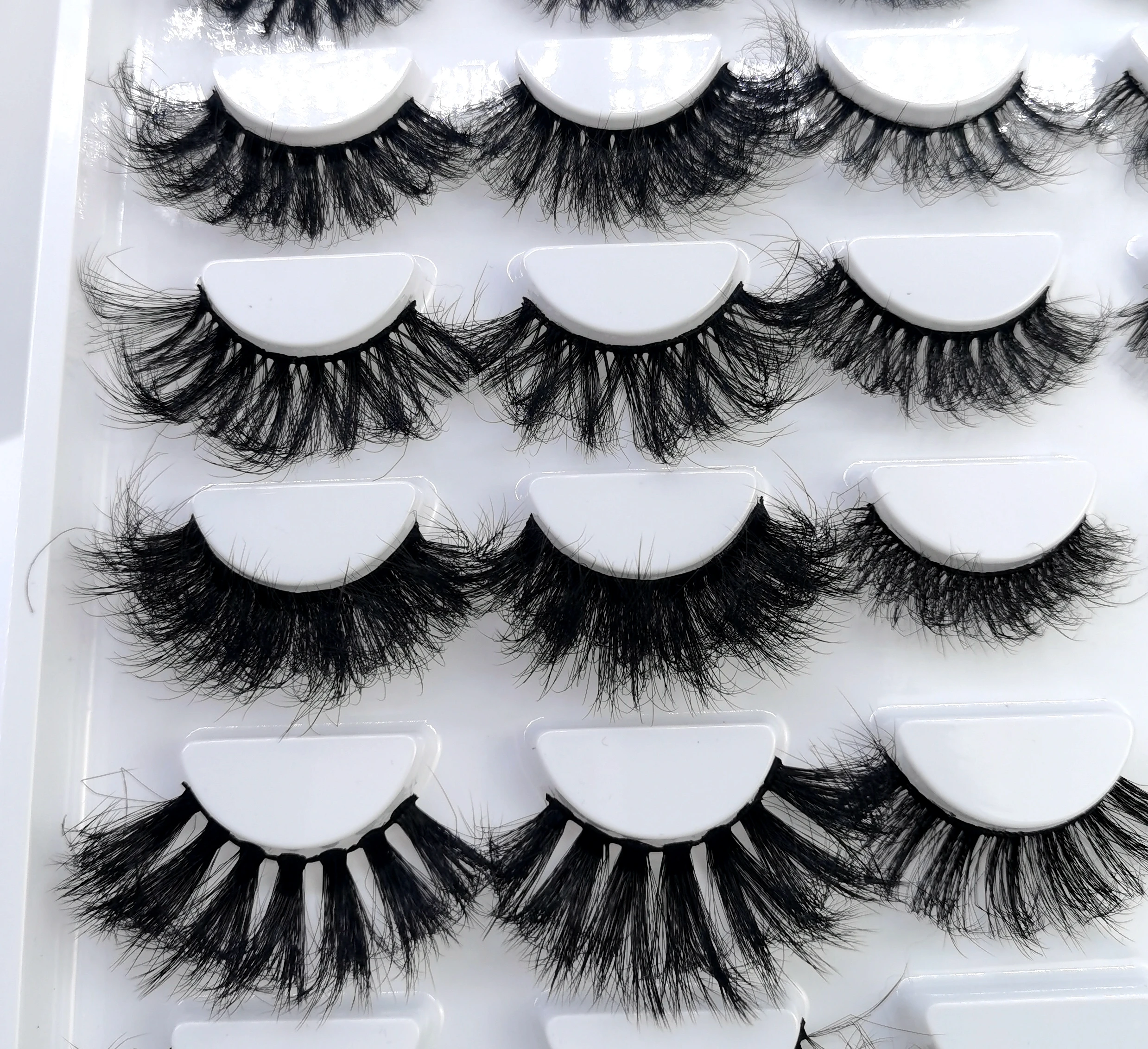 HBZGTLAD 14 Pairs Eyelashes 25mm Faux Mink Eyelashes Long Lasting Fluffy Mink Lashes Dramatic Volume Lashes Extension Thick Long