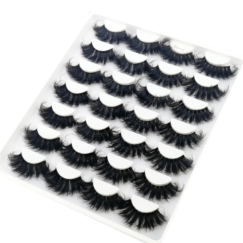 HBZGTLAD 14 Pairs Eyelashes 25mm Faux Mink Eyelashes Long Lasting Fluffy Mink Lashes Dramatic Volume Lashes Extension Thick Long