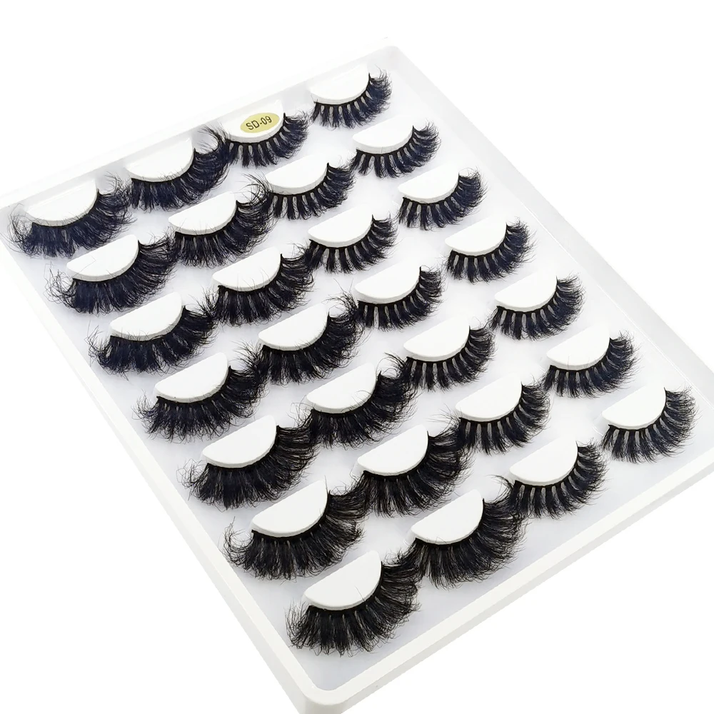HBZGTLAD 14 Pairs Eyelashes 25mm Faux Mink Eyelashes Long Lasting Fluffy Mink Lashes Dramatic Volume Lashes Extension Thick Long