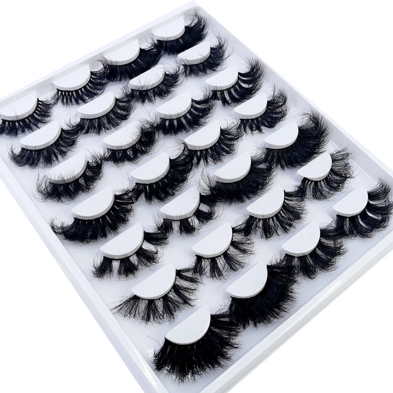 HBZGTLAD 14 Pairs Eyelashes 25mm Faux Mink Eyelashes Long Lasting Fluffy Mink Lashes Dramatic Volume Lashes Extension Thick Long