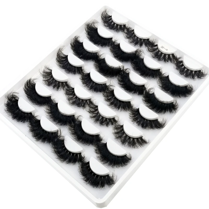 HBZGTLAD 14 Pairs Eyelashes 25mm Faux Mink Eyelashes Long Lasting Fluffy Mink Lashes Dramatic Volume Lashes Extension Thick Long