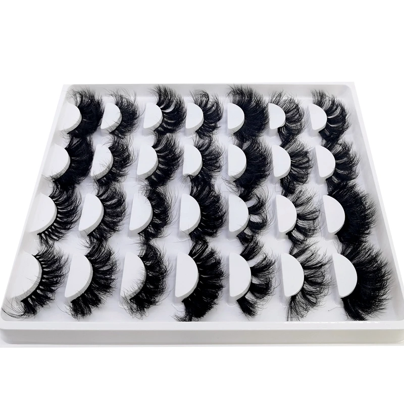 HBZGTLAD 14 Pairs Eyelashes 25mm Faux Mink Eyelashes Long Lasting Fluffy Mink Lashes Dramatic Volume Lashes Extension Thick Long