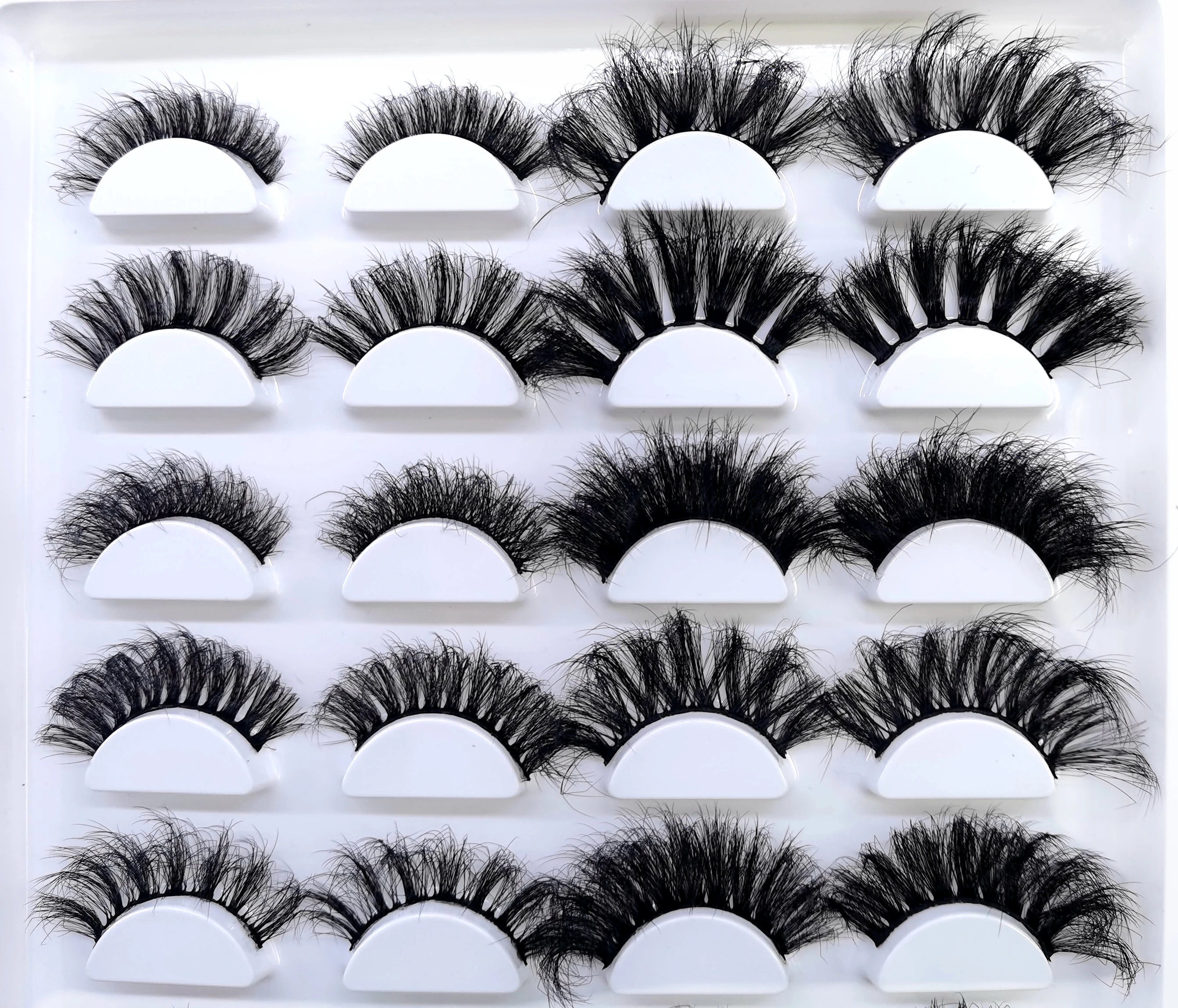 HBZGTLAD 14 Pairs Eyelashes 25mm Faux Mink Eyelashes Long Lasting Fluffy Mink Lashes Dramatic Volume Lashes Extension Thick Long