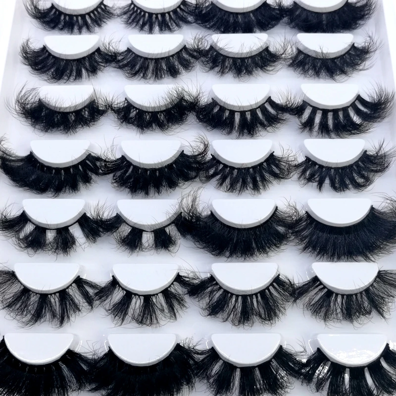 HBZGTLAD 14 Pairs Eyelashes 25mm Faux Mink Eyelashes Long Lasting Fluffy Mink Lashes Dramatic Volume Lashes Extension Thick Long