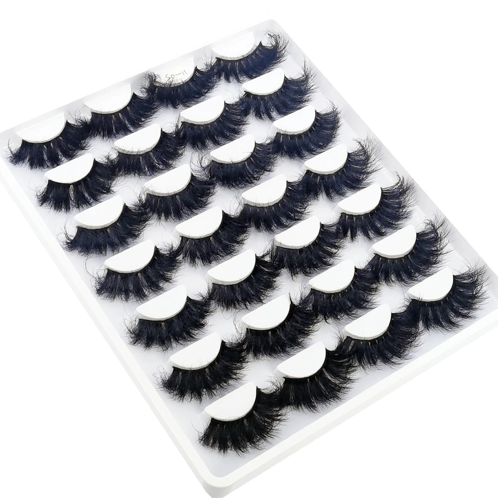 HBZGTLAD 14 Pairs Eyelashes 25mm Faux Mink Eyelashes Long Lasting Fluffy Mink Lashes Dramatic Volume Lashes Extension Thick Long
