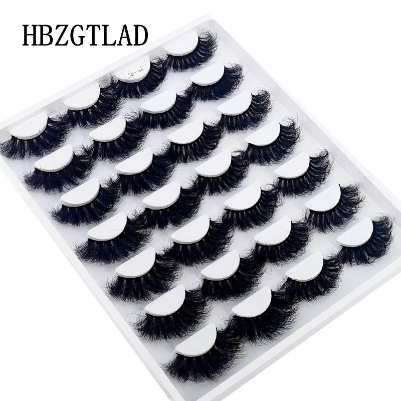 HBZGTLAD 14 Pairs Eyelashes 25mm Faux Mink Eyelashes Long Lasting Fluffy Mink Lashes Dramatic Volume Lashes Extension Thick Long