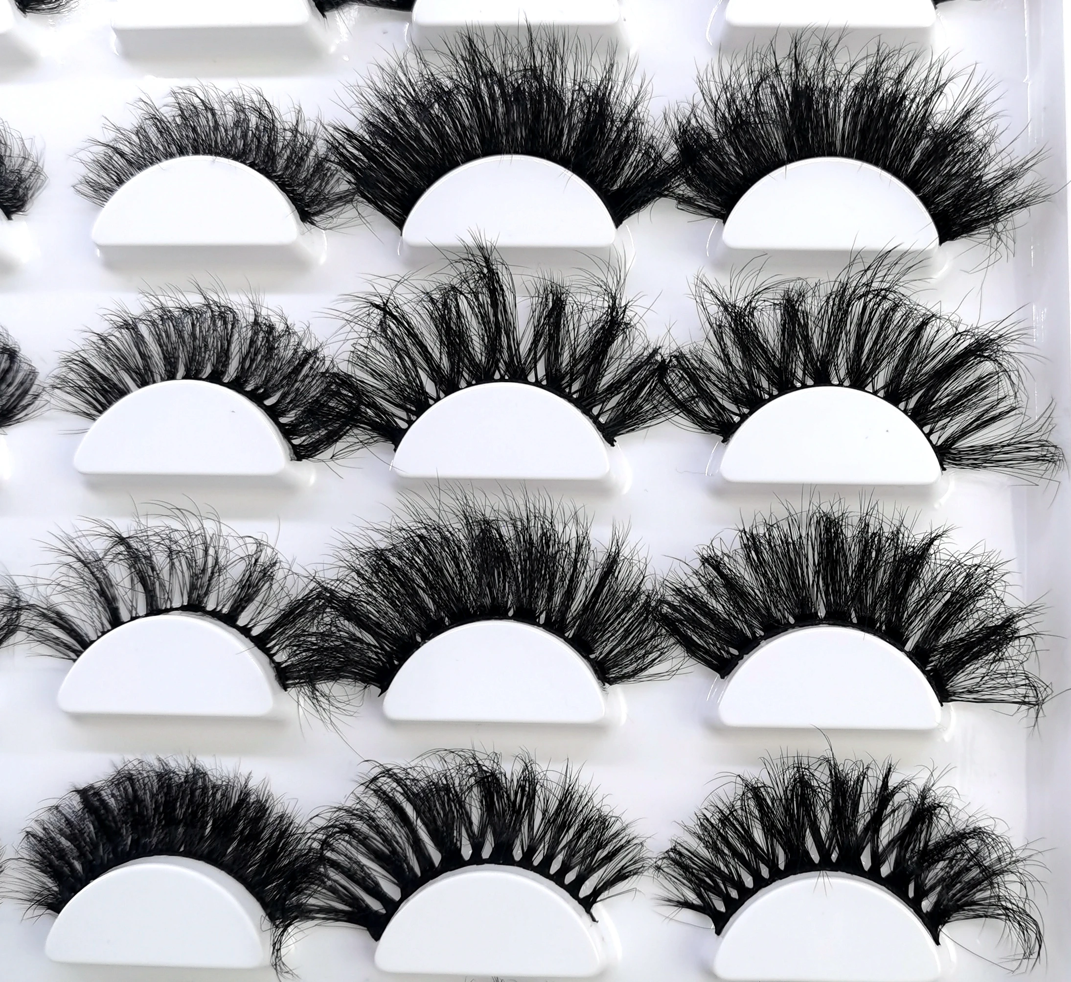 HBZGTLAD 14 Pairs Eyelashes 25mm Faux Mink Eyelashes Long Lasting Fluffy Mink Lashes Dramatic Volume Lashes Extension Thick Long