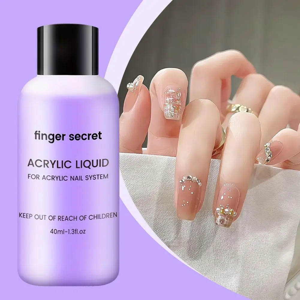 1/3/5PCS Nail Acrylic Liquid Monomer Crystal 40ml/75ml/120ml/240ml for Nail Art Acrylic Powder Extension Professional Manicure