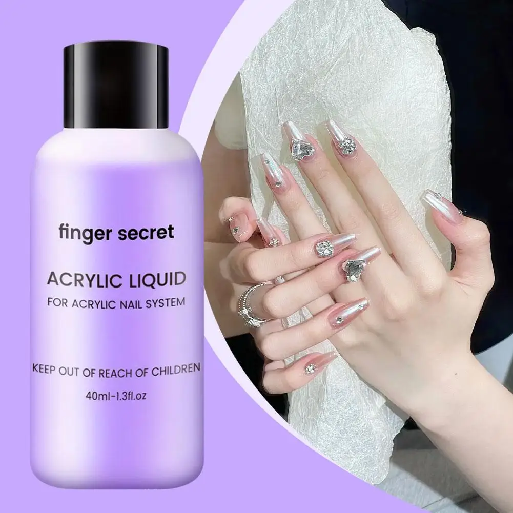1/3/5PCS Nail Acrylic Liquid Monomer Crystal 40ml/75ml/120ml/240ml for Nail Art Acrylic Powder Extension Professional Manicure