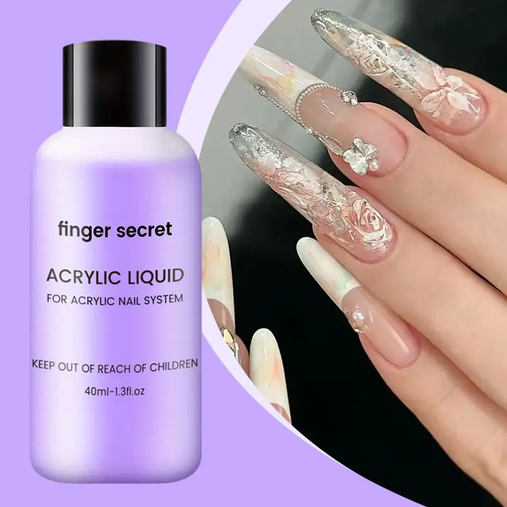 1/3/5PCS Nail Acrylic Liquid Monomer Crystal 40ml/75ml/120ml/240ml for Nail Art Acrylic Powder Extension Professional Manicure