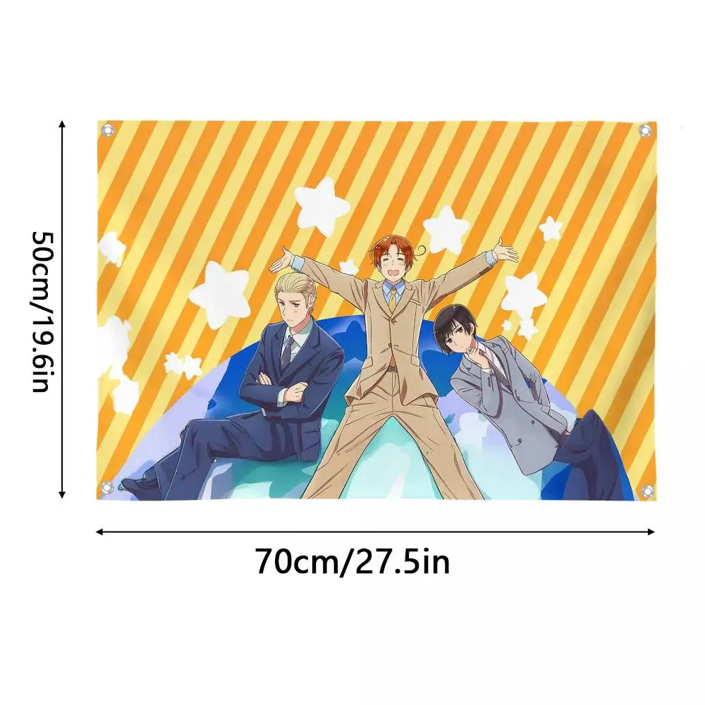 H-Hetalia W-World Stars Flag Room Bedroom Home&Outdoor Wall Hanging Concert Printed Background Decoration Art Banner