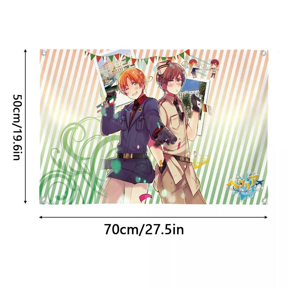 H-Hetalia W-World Stars Flag Room Bedroom Home&Outdoor Wall Hanging Concert Printed Background Decoration Art Banner