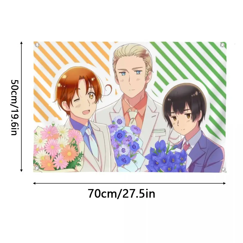 H-Hetalia W-World Stars Flag Room Bedroom Home&Outdoor Wall Hanging Concert Printed Background Decoration Art Banner