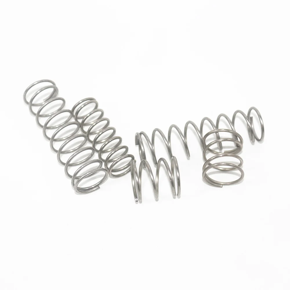 304Stainless Steel Compression Spring Return Spring Steel Wire Diameter 1.0mm Outside Diameter 5~20mm length 10mm to 100mm 10Pcs