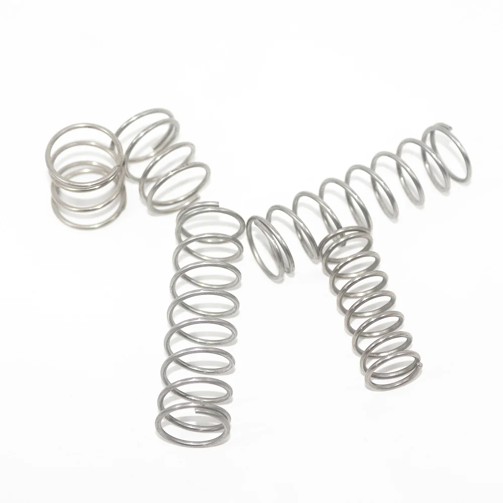 304Stainless Steel Compression Spring Return Spring Steel Wire Diameter 1.0mm Outside Diameter 5~20mm length 10mm to 100mm 10Pcs