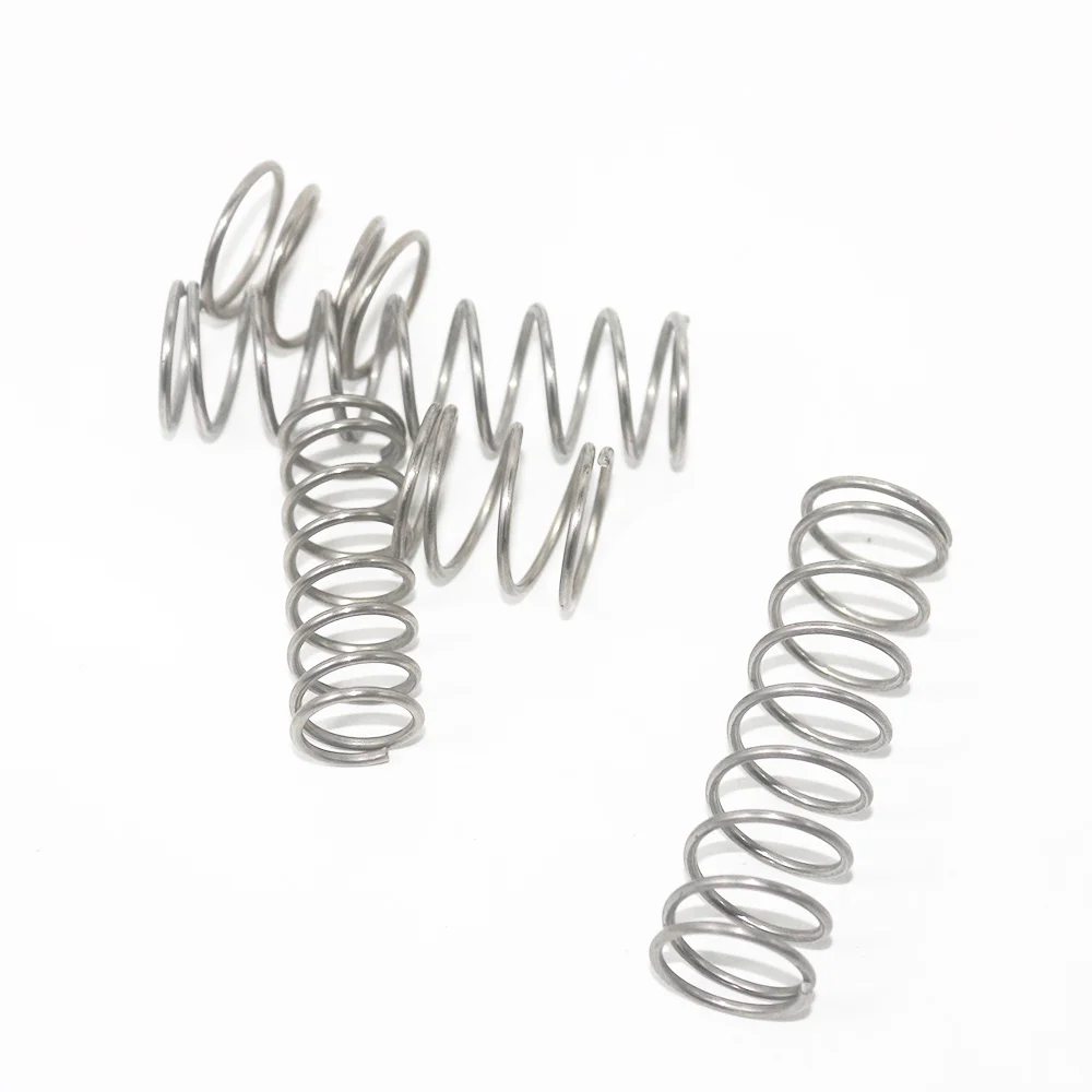 304Stainless Steel Compression Spring Return Spring Steel Wire Diameter 1.0mm Outside Diameter 5~20mm length 10mm to 100mm 10Pcs