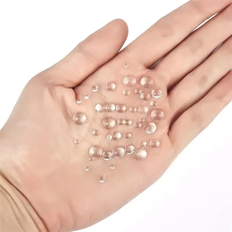 350pcs Clear Dewdrop Water Droplets Embellishments Simulation Round Clear Waterdrop Resin Beads Nails Art DIY Nail Decorations