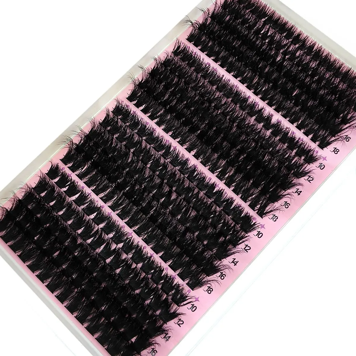 New 20Row 40-160DMix 8D Fluffy Individual Lashes Clusters Extensions False Eyelash DIY at Home Cluster Makeup Eyelash Tools
