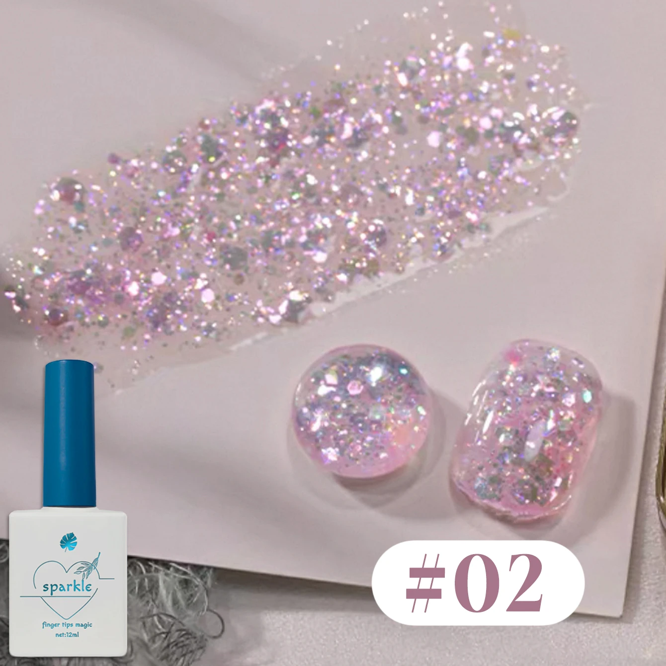 1-12PCS Deer Crash Sparkling Series Gel Nail Polish Sparkling All-match Whitening Sequins Fashionable Eye-catching Nail Supplies