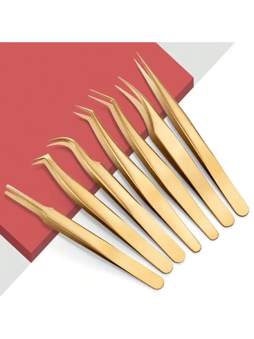 1pc/ 3/5pcs High Precision Lash Tweezers Set Stainless Steel Eyelash Tweezers for Classic Individual and Volume Lash Extensions