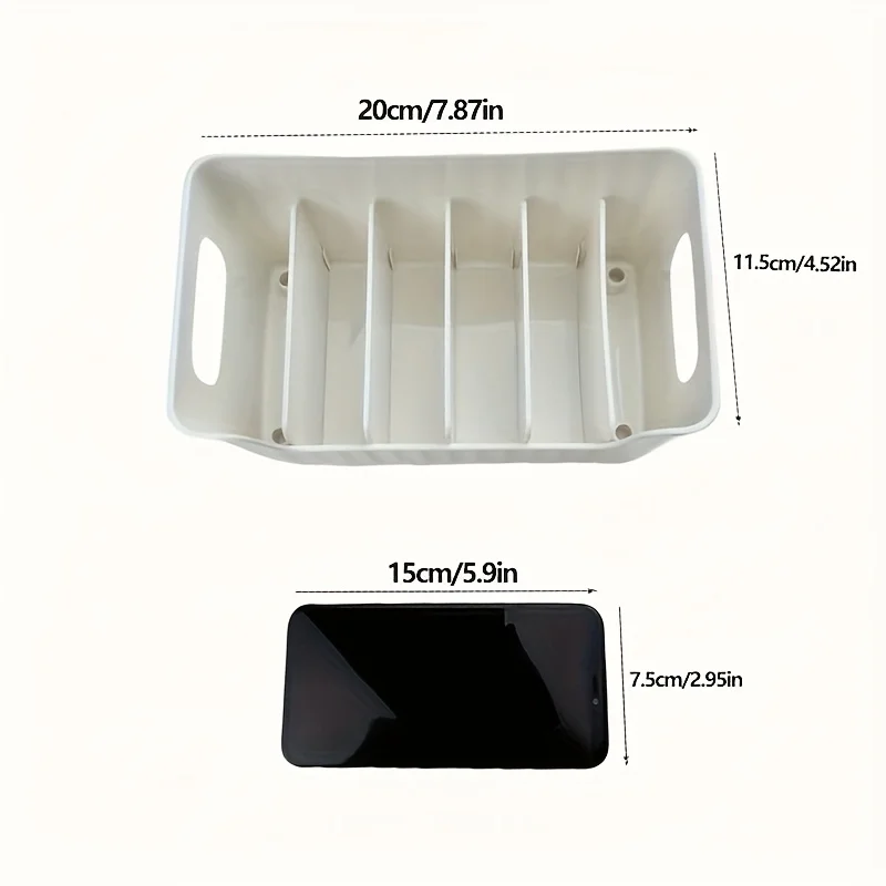 1pc Clear Plastic Seasoning Storage Box with Adjustable Divider | Versatile Kitchen Organizer for Spices, Snacks and Small Items