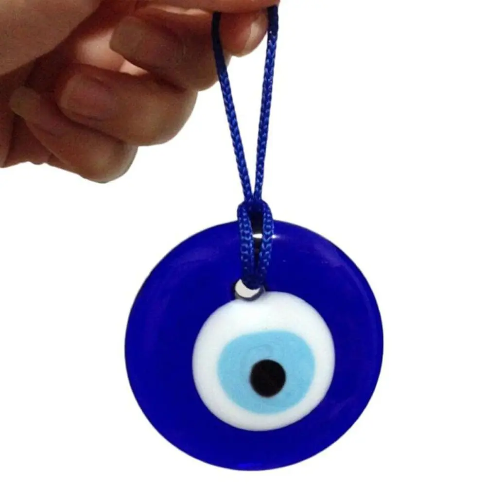 Blue Evil Eye Amulet Car Pendant Turkish Glass Lampwork Trendy Home Office Lucky Charm Pendant Interior Decor Auto Accessories