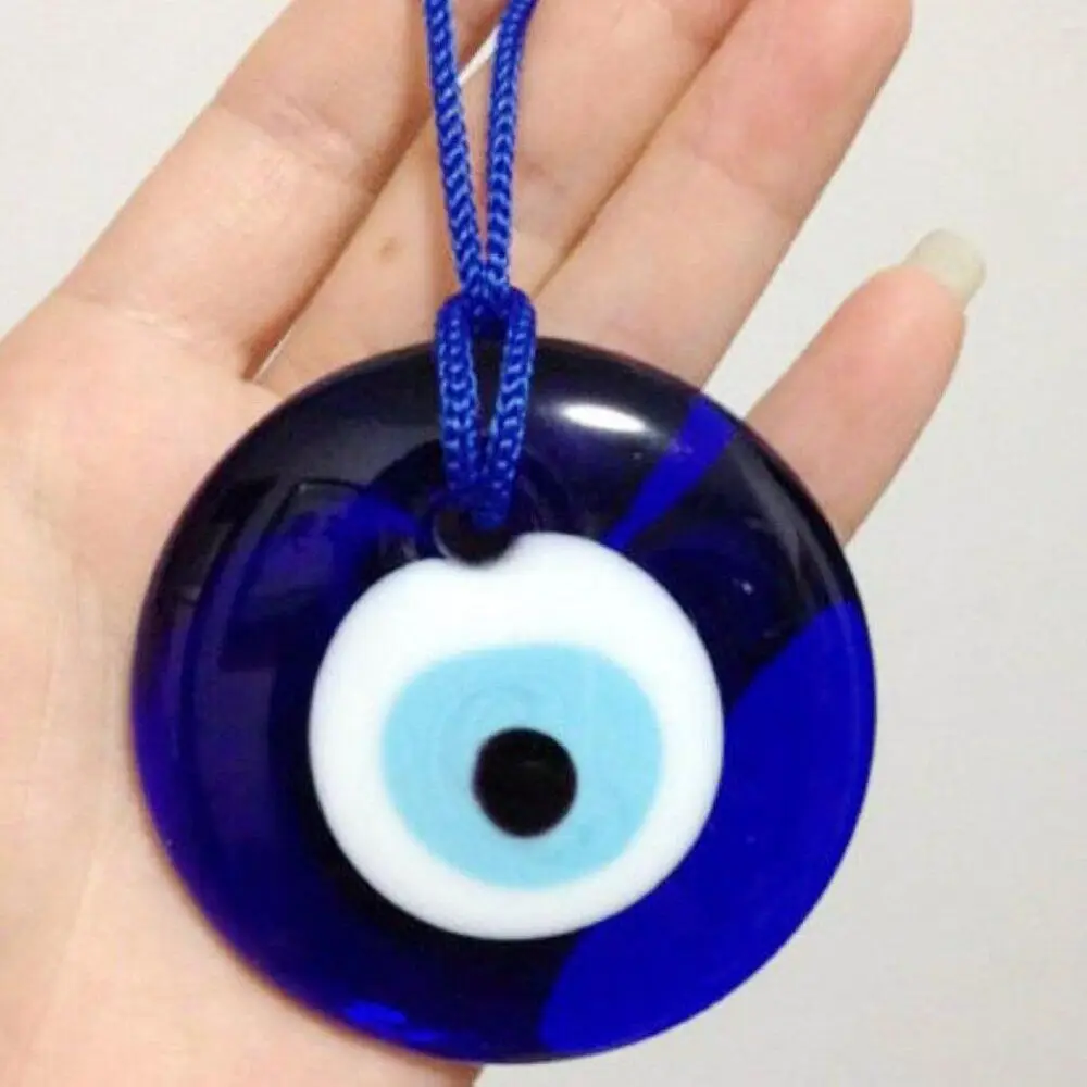 Blue Evil Eye Amulet Car Pendant Turkish Glass Lampwork Trendy Home Office Lucky Charm Pendant Interior Decor Auto Accessories
