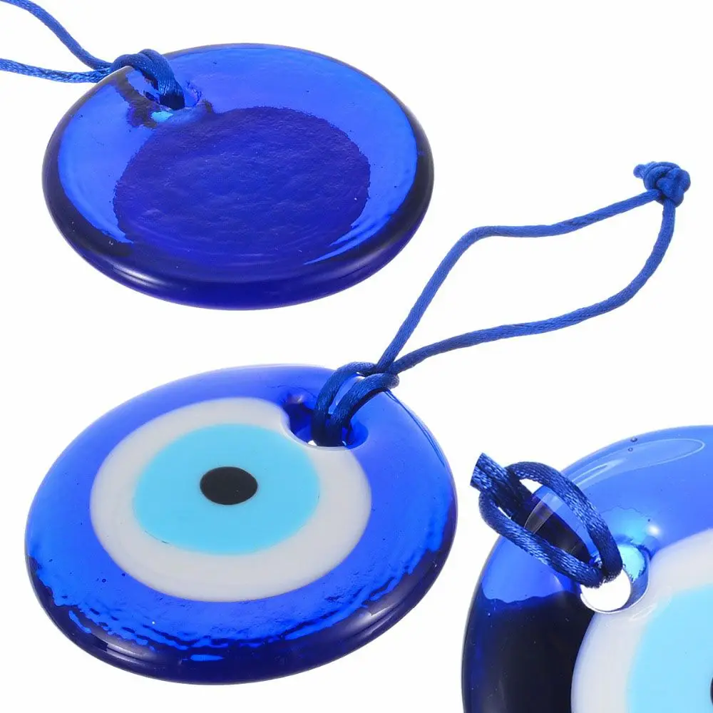 Blue Evil Eye Amulet Car Pendant Turkish Glass Lampwork Trendy Home Office Lucky Charm Pendant Interior Decor Auto Accessories