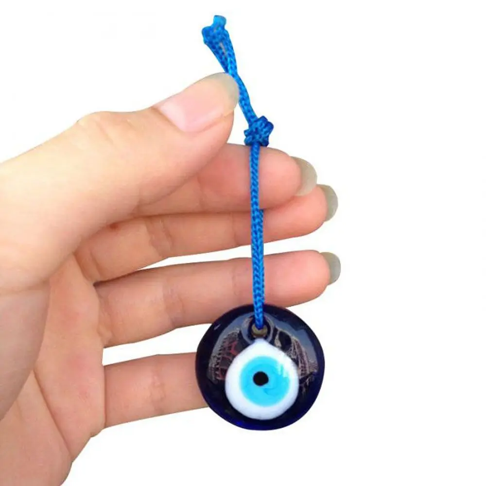 Blue Evil Eye Amulet Car Pendant Turkish Glass Lampwork Trendy Home Office Lucky Charm Pendant Interior Decor Auto Accessories