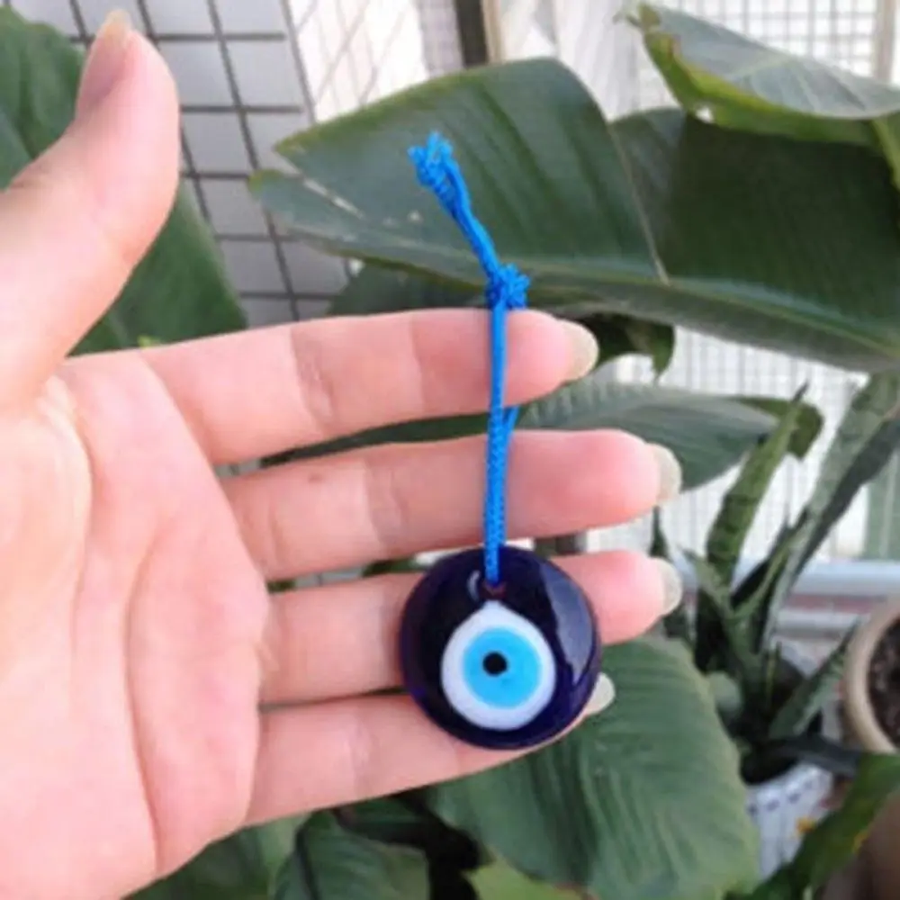 Blue Evil Eye Amulet Car Pendant Turkish Glass Lampwork Trendy Home Office Lucky Charm Pendant Interior Decor Auto Accessories