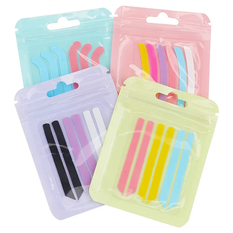 6pcs Eyelash Lifting Silicone Stripe Soft Lashlift Curlers Pads Eye Lash Extension Perm Ribbon Sticky Tape Patch Makeup Tools