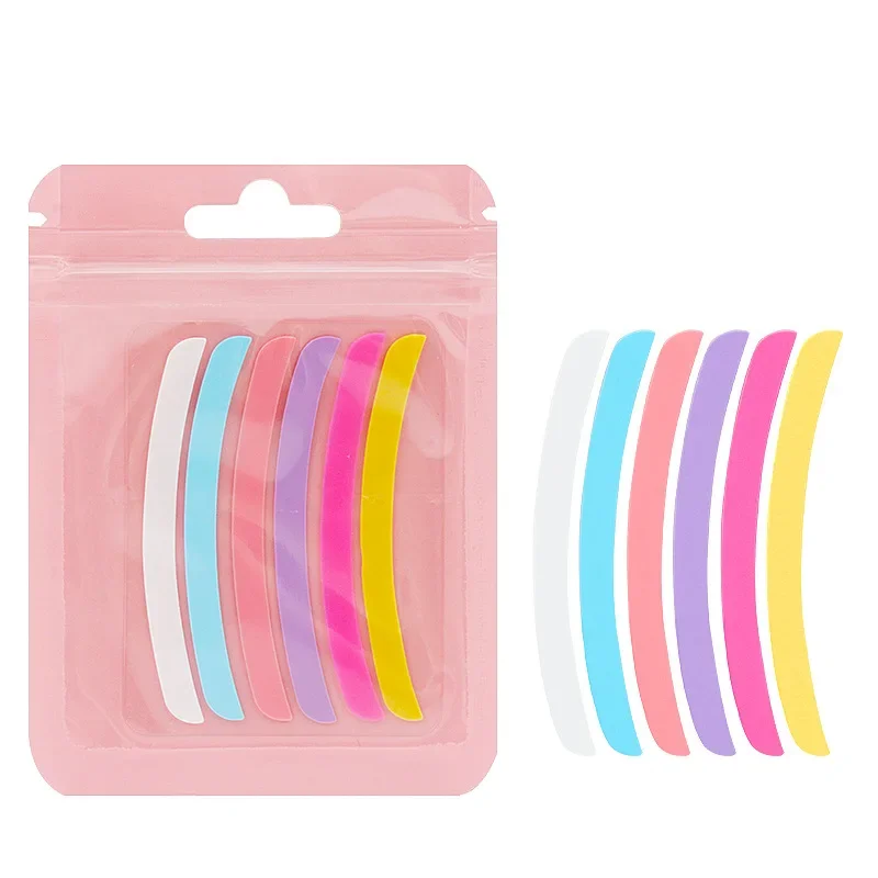 6pcs Eyelash Lifting Silicone Stripe Soft Lashlift Curlers Pads Eye Lash Extension Perm Ribbon Sticky Tape Patch Makeup Tools