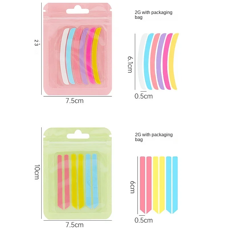 6pcs Eyelash Lifting Silicone Stripe Soft Lashlift Curlers Pads Eye Lash Extension Perm Ribbon Sticky Tape Patch Makeup Tools