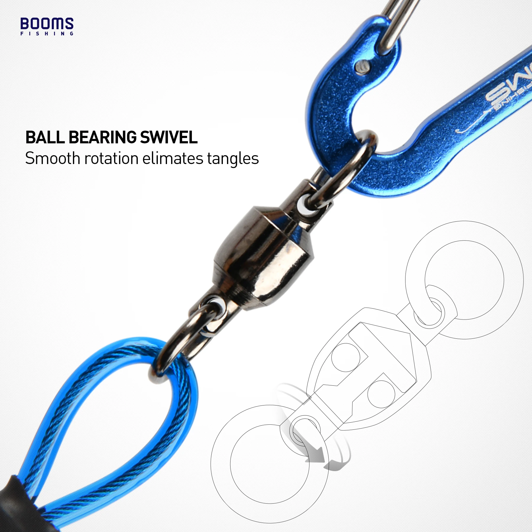 Booms Fishing T02RB1 Fishing Rod Tether Boat Kayak Paddle 2M Heavy Duty Elasticity Lanyard for Fishing Tools Rods Strap 4pcs/Set