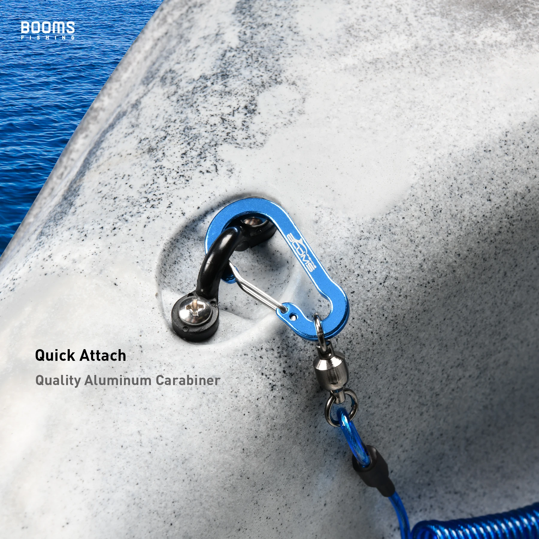 Booms Fishing T02RB1 Fishing Rod Tether Boat Kayak Paddle 2M Heavy Duty Elasticity Lanyard for Fishing Tools Rods Strap 4pcs/Set