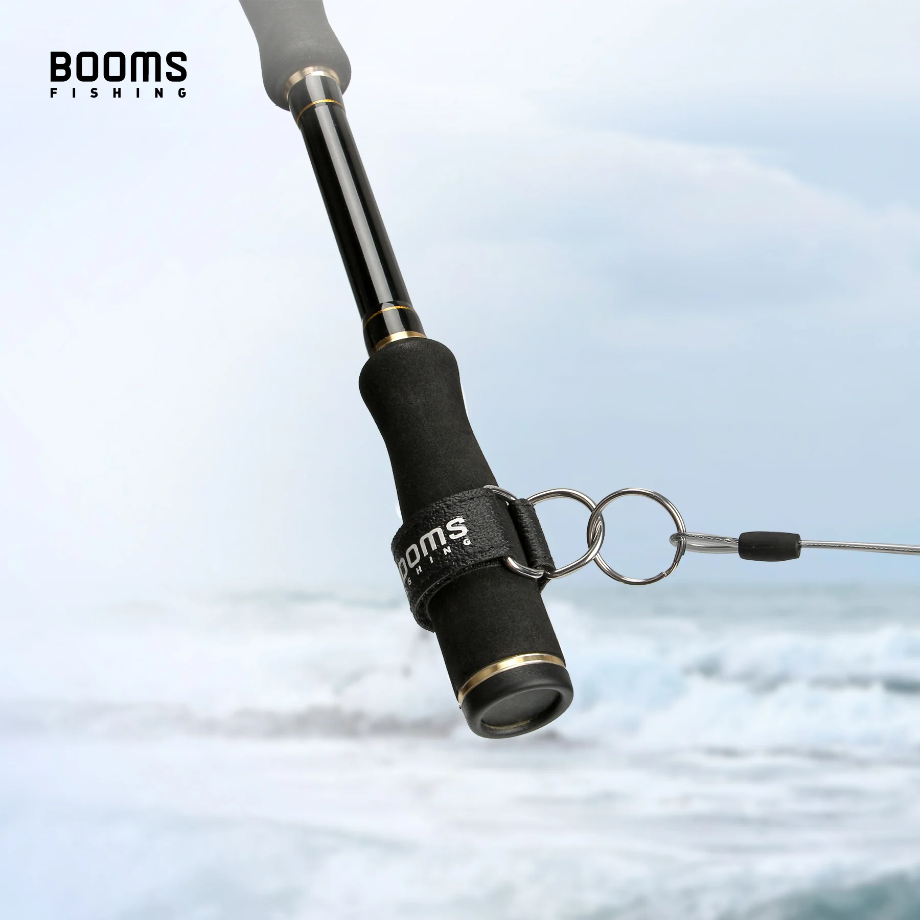 Booms Fishing T02RB1 Fishing Rod Tether Boat Kayak Paddle 2M Heavy Duty Elasticity Lanyard for Fishing Tools Rods Strap 4pcs/Set