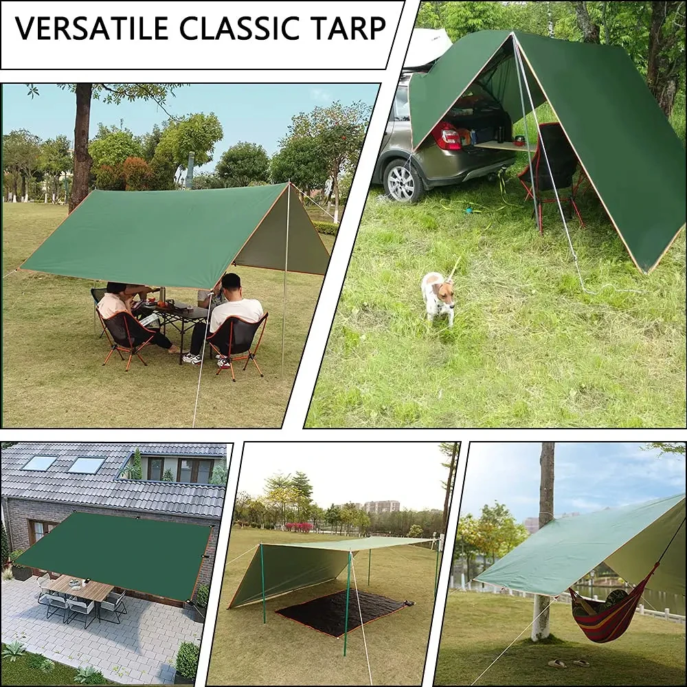 Camping Tarp Waterproof Tent Tourist Awning Shade Garden Canopy Beach Sunshade Outdoor Ultralight Sun Shelter Hiking Backpacking