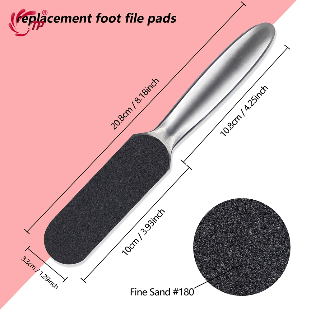 TP 1/20PCS Foot Rasp Profession Feet Care For Hard Dead Skin Callus Remover Pedicure File Replacement For Stainless Steel Handle