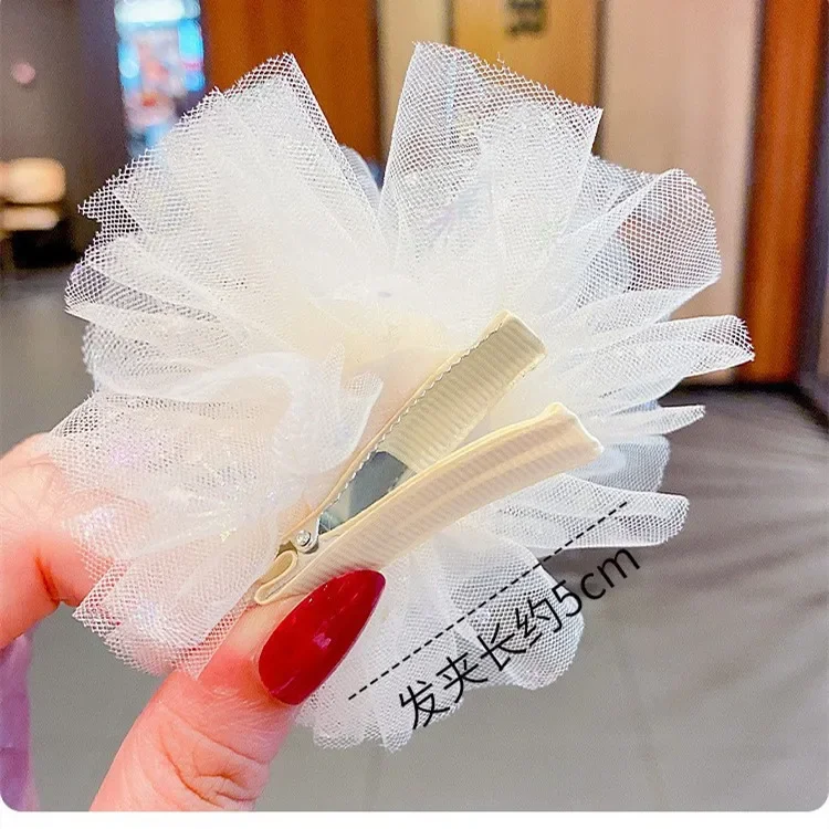 New Princess Children Girl Hairpin Vintage 3D Crown Mesh Hair Clip for Kid Girl Birthday Party Decroative Hair Pin Girls Gift