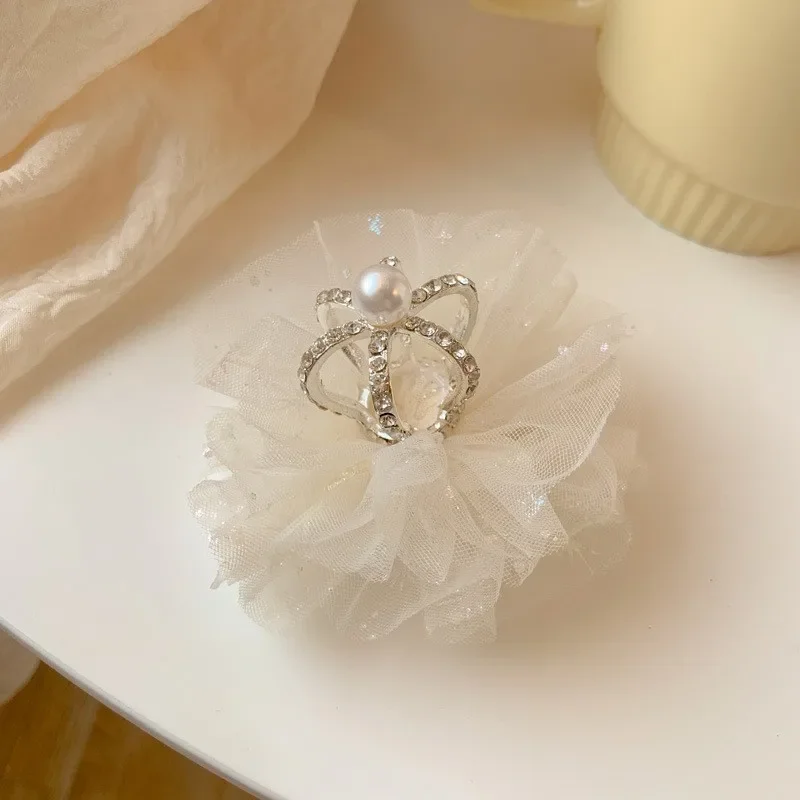 New Princess Children Girl Hairpin Vintage 3D Crown Mesh Hair Clip for Kid Girl Birthday Party Decroative Hair Pin Girls Gift