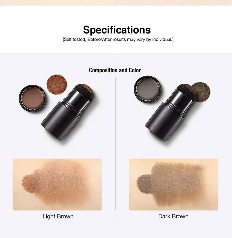 Instant Hairline Powder, Fast Covering Hair Root Concealer, Eyebrow and Beard Lines, and Long-lasting Wind and Sweat Resistant